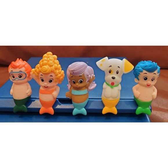 Ginsey Set of 5 Bubble Guppies Finger Puppets Bath Toys Educational, Party Favor - Picture 1 of 11